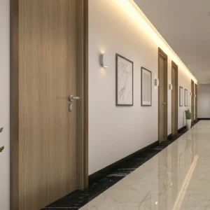 Apartment hotel doors produced by one of the wooden door manufacturers in China