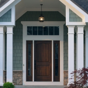 House doors produced by one of the wooden door manufacturers in China