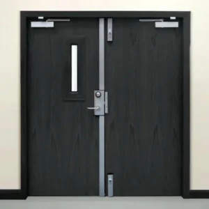 Supermarket wooden doors and office building doors