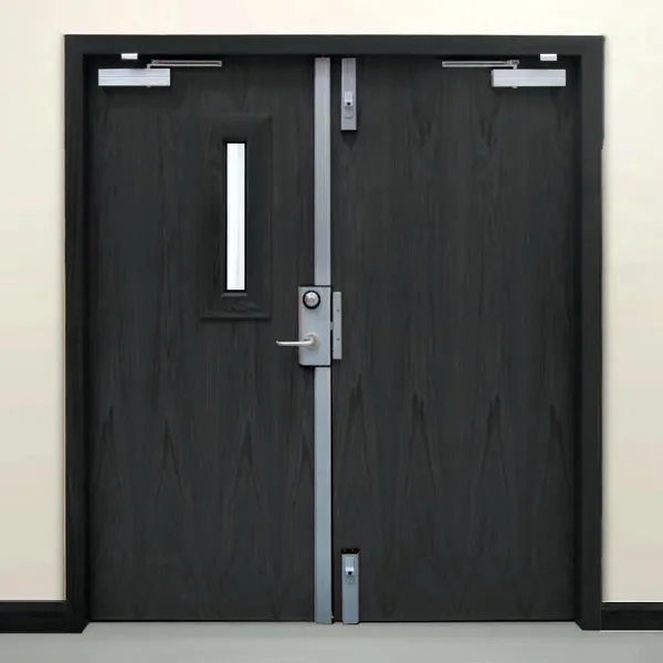 Supermarket wooden doors and office building doors