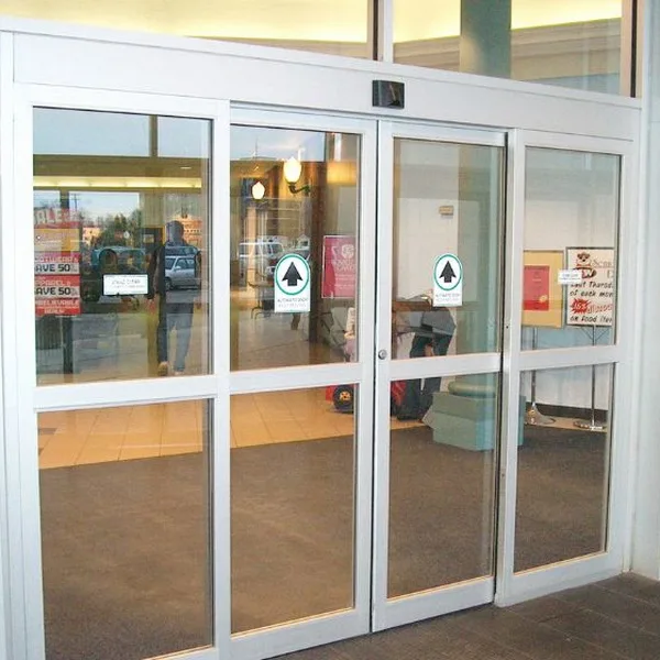 Supermarket wooden door and shopping mall door