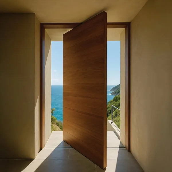 Commercial pivot door
