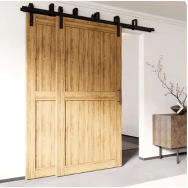 Interior farmhouse style melamine barn door can be the panel door