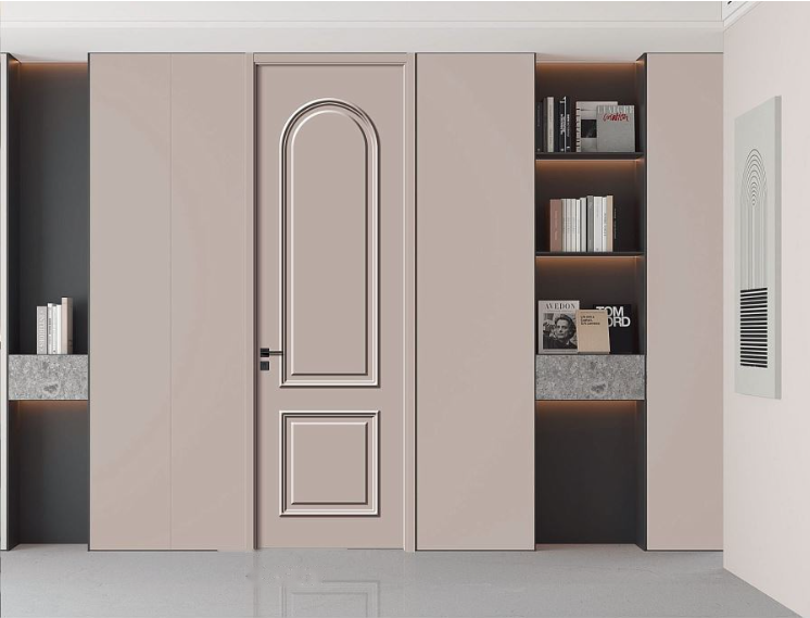 Solid French wooden door can be the panel door