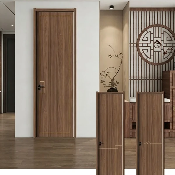 Melamine wooden carved thread door