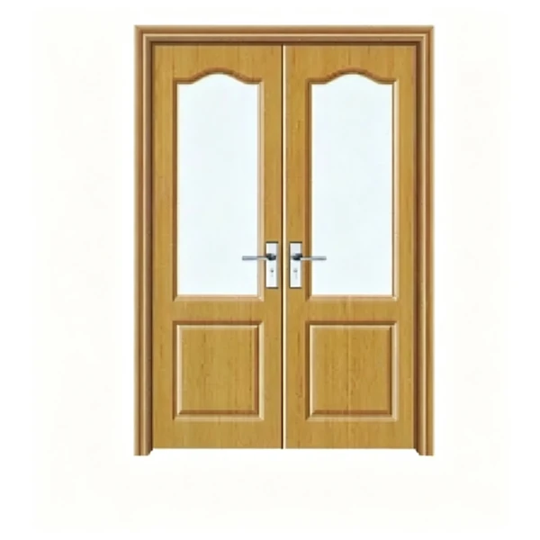 PVC wooden double door
