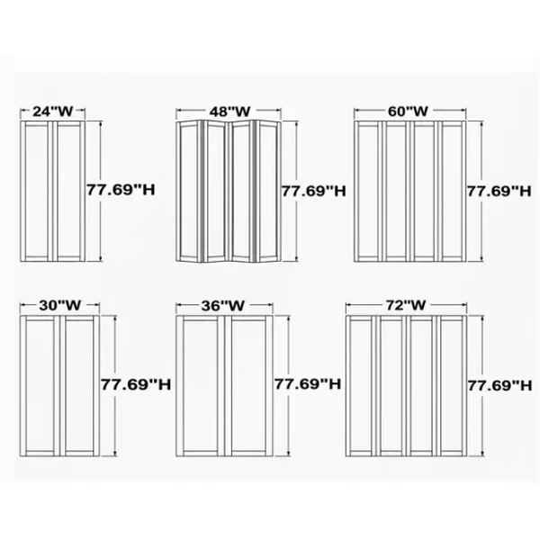 Bifold door size chart