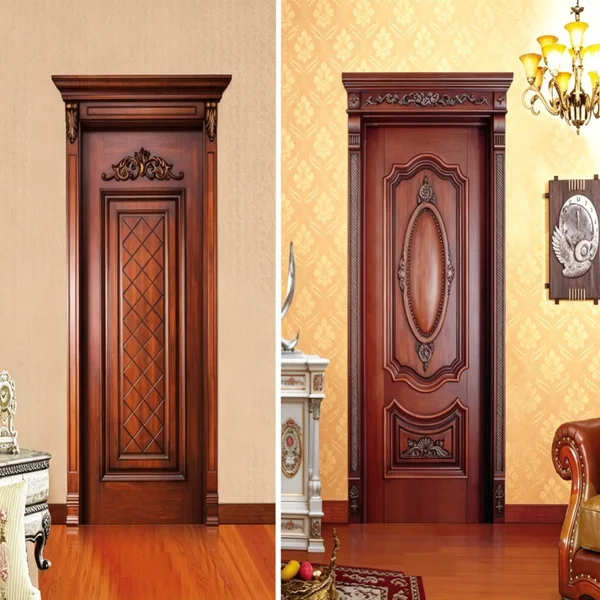 Solid European wooden door