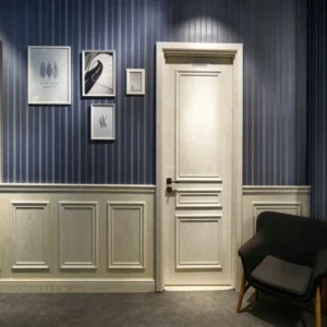 Solid French wooden door