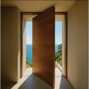 Melamine pivot door