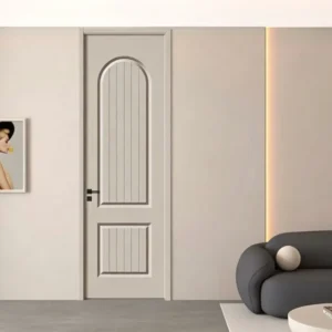 Solid modern wooden door