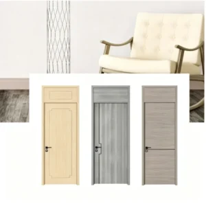 WPC wooden mullioned door