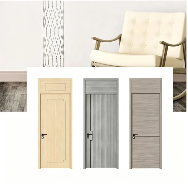 WPC wooden mullioned door