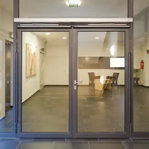 Shopping mall doors