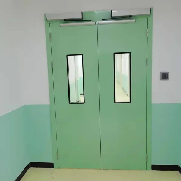 Automatic industrial swinging door