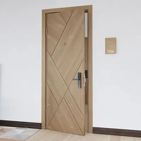 Engineered wood laminate door