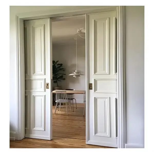 Wooden villa doors